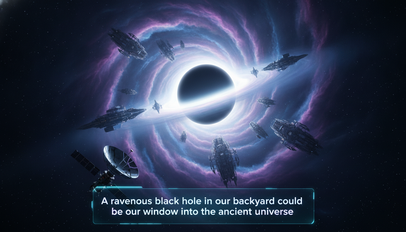 [EN]  A ravenous black hole in our backyard could be our window into the ancient universe 