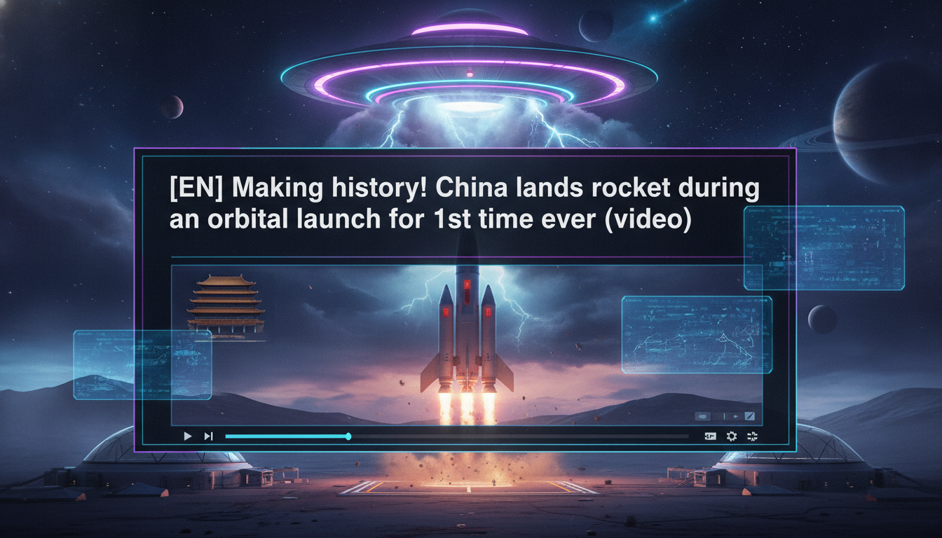 [EN]  Making history! China lands rocket during an orbital launch for 1st time ever (video) 