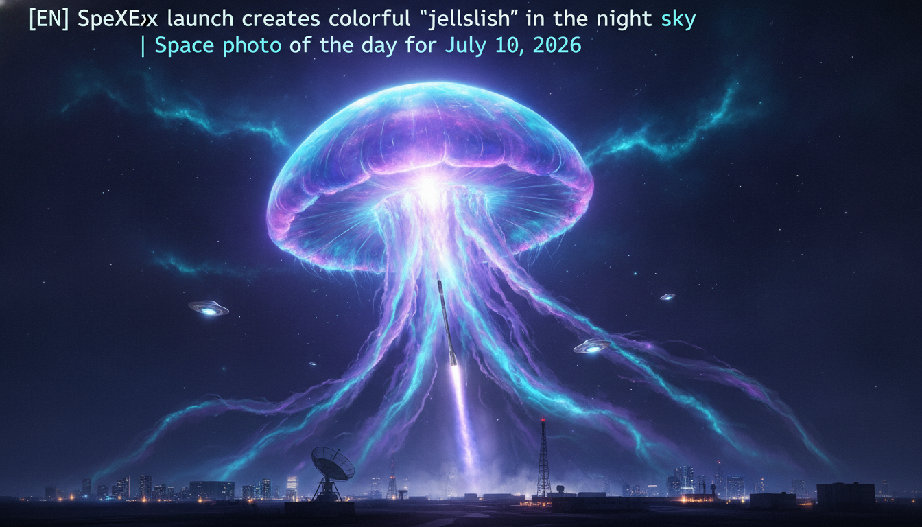[EN]  SpaceX launch creates colorful 'jellyfish' in the night sky | Space photo of the day for July 10, 2026 