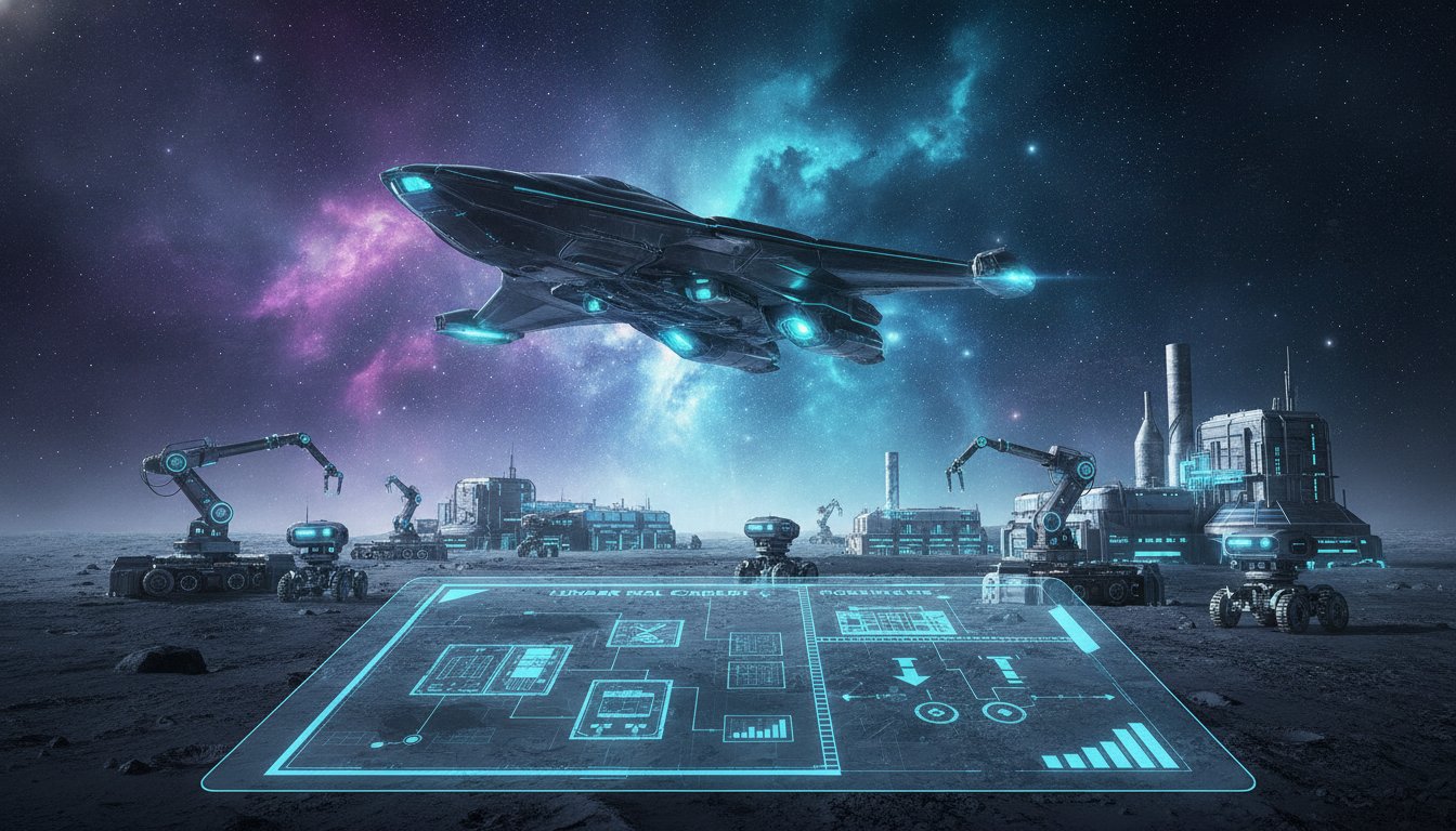 La Audaz Visión de SpaceX: Construyendo Fábricas en la Luna con Robots e IA
