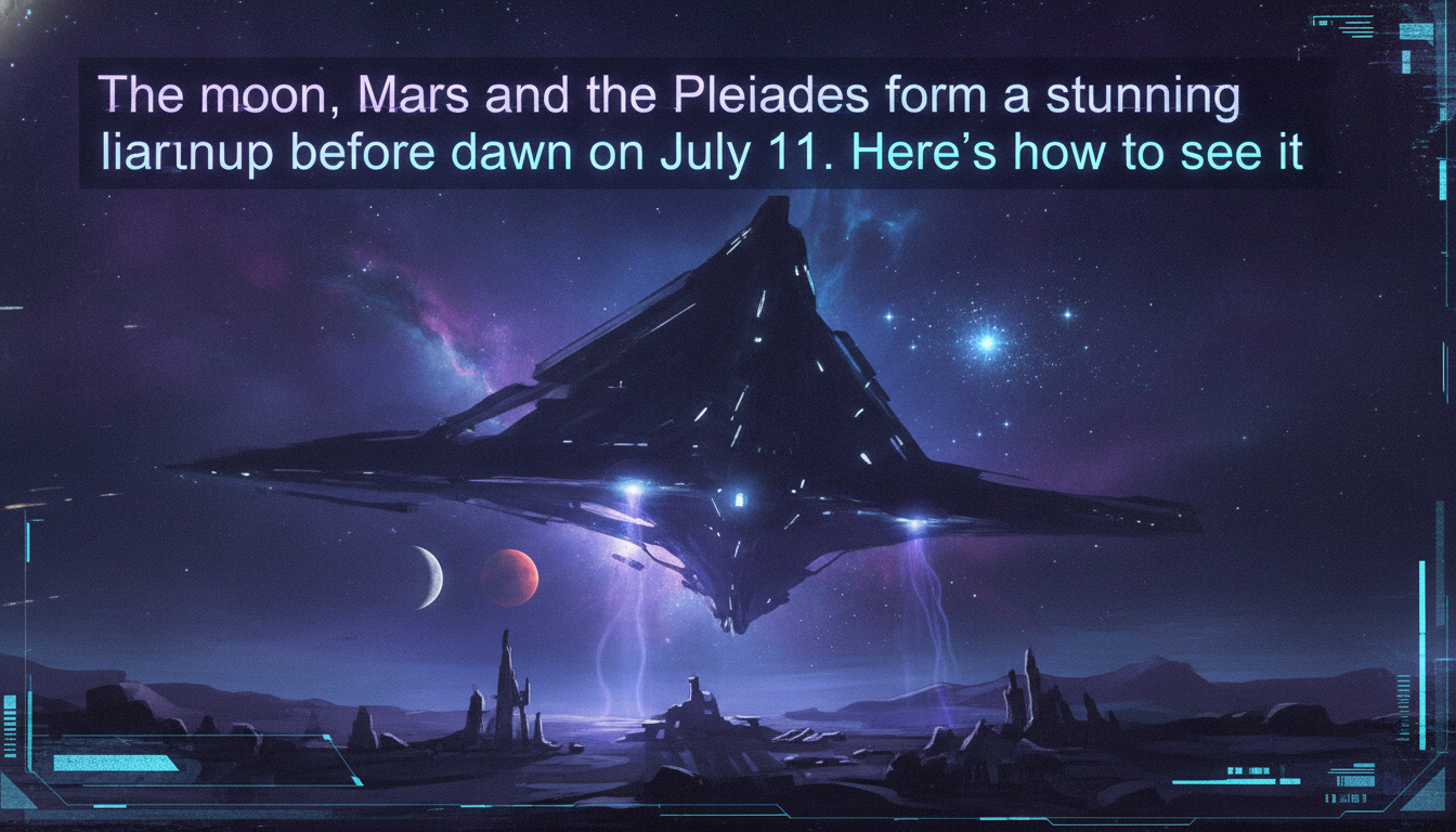 [EN]  The moon, Mars and the Pleiades form a stunning lineup before dawn on July 11. Here's how to see it 