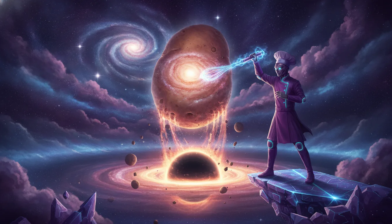 Cosmic Chef at Work: How a Supermassive Black Hole is Stirring the 'Red Potato' Galaxy