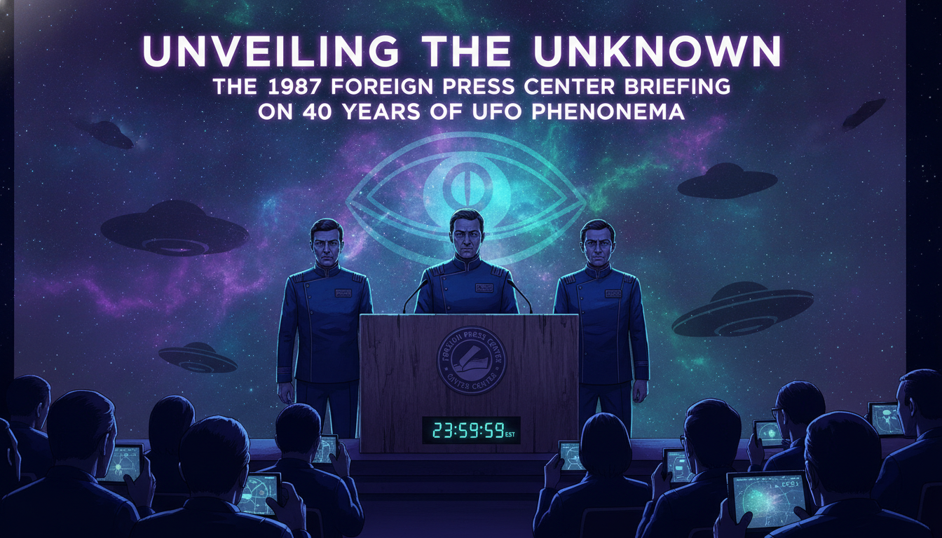 Unveiling the Unknown: The 1987 Foreign Press Center Briefing on 40 Years of UFO Phenomena