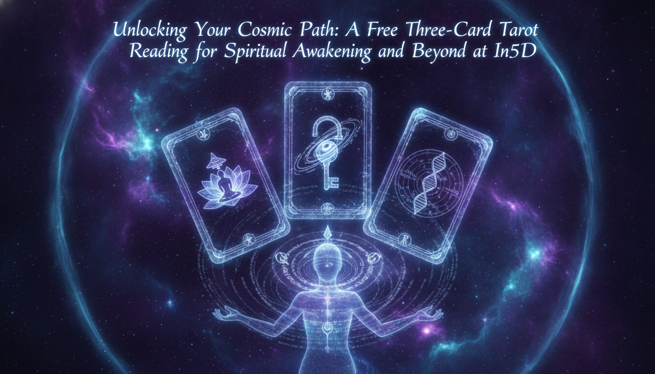 Unlocking Your Cosmic Path: A Free Three-Card Tarot Reading for Spiritual Awakening and Beyond at In5D