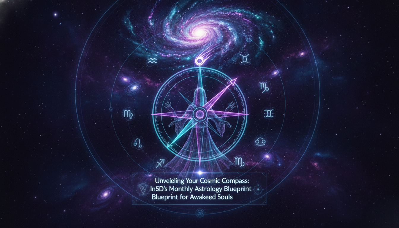 Unveiling Your Cosmic Compass: In5D's Monthly Astrology Blueprint for Awakened Souls