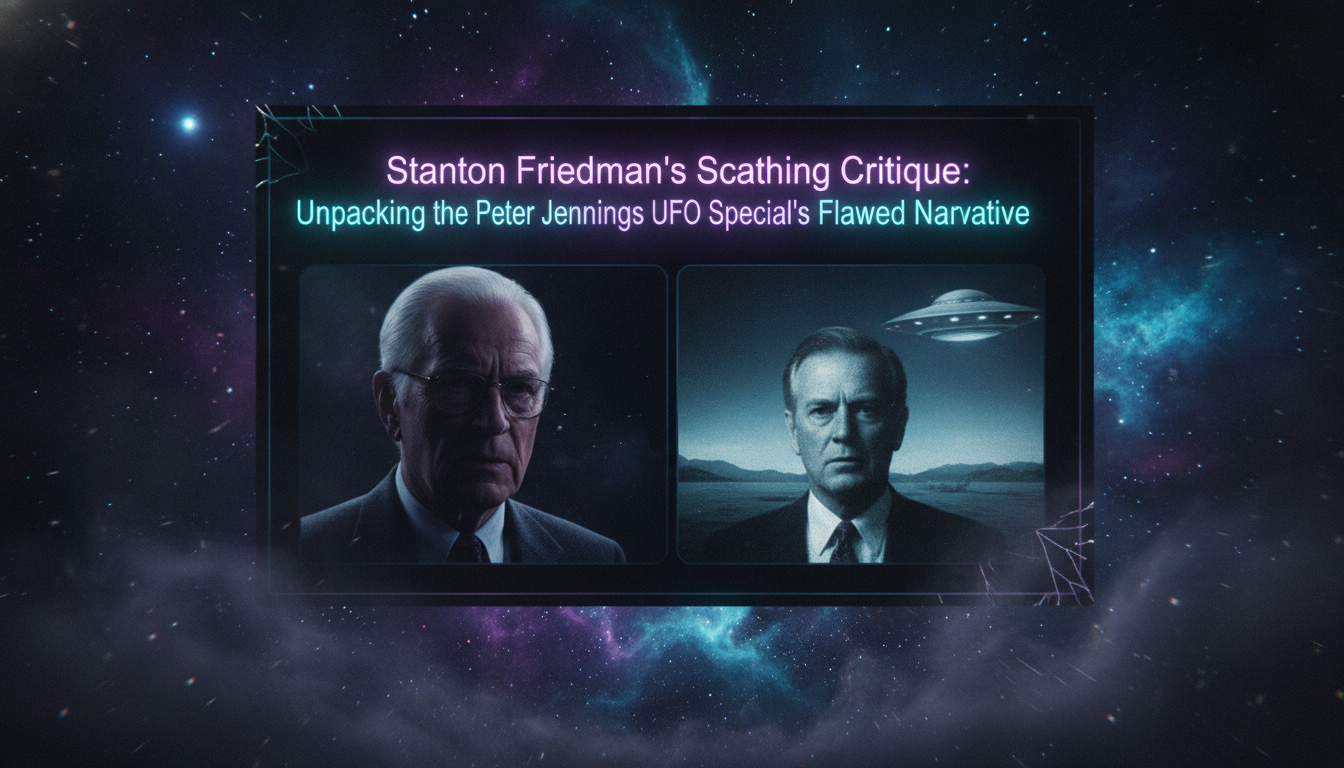 Stanton Friedman's Scathing Critique: Unpacking the Peter Jennings UFO Special's Flawed Narrative
