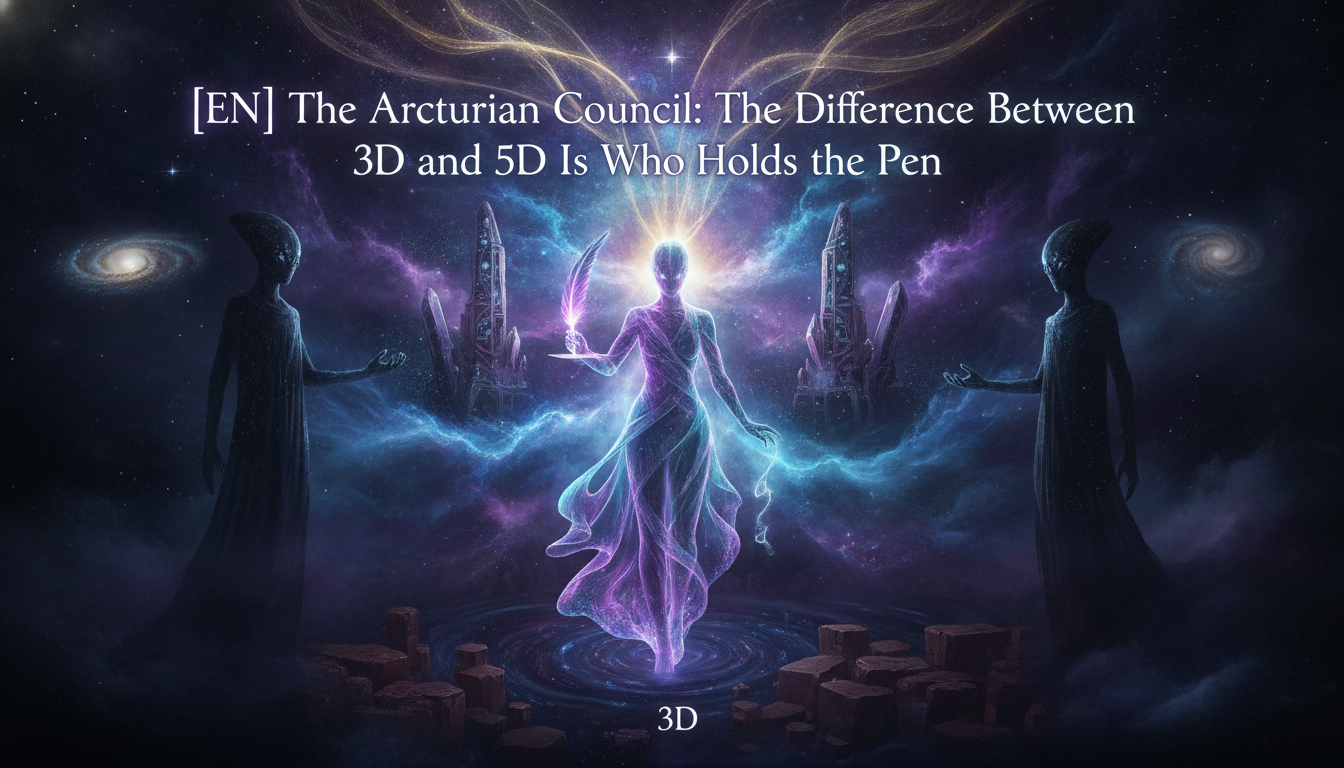 [EN] The Arcturian Council: The Difference Between 3D and 5D Is Who Holds the Pen