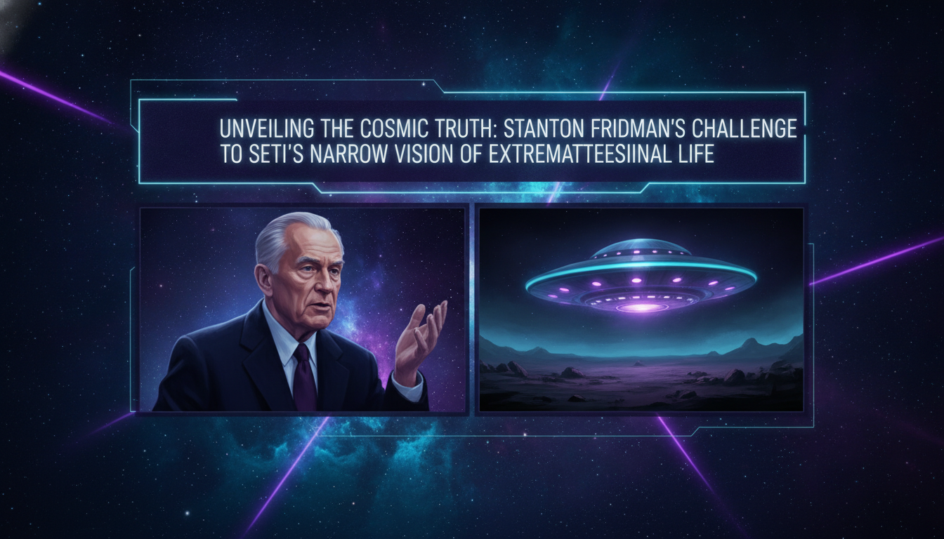 Unveiling the Cosmic Truth: Stanton Friedman's Challenge to SETI's Narrow Vision of Extraterrestrial Life